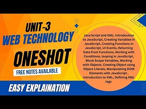 Web Technology OneShot || Unit-3 || BCA 3/4th Semester Subject