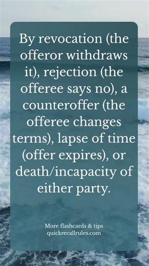 📜 How Can an Offer Be Terminated Before Acceptance?