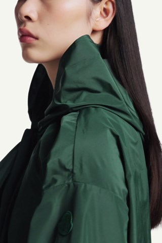 Dark Green Pecher Taffeta Hooded Jacket - for Early Access Summer 2026 Collection for Women | Moncler SG