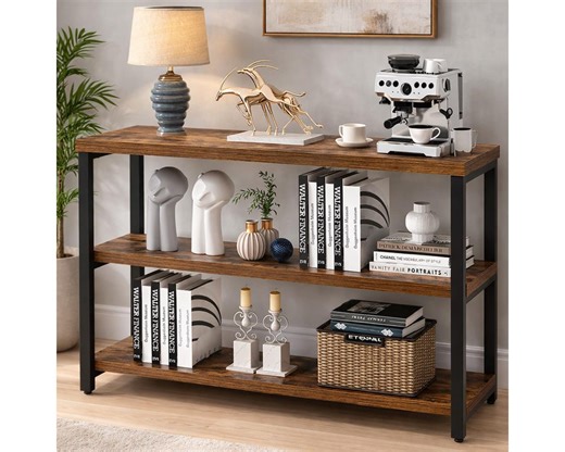 Rustic Entryway Console Table With Storage Shelf, Narrow Farmhouse Foyer Table - Etsy