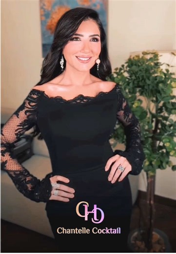 An exquisite creation by Chantelle Cocktail, crafted exclusively for the radiant @maiomar_ during her interview with @ablafahita Hair artistry by @alfredandmina @alfredmakram Makeup by @dinaragheb 🔖 Save this look for your next special occasion #ChantelleCocktail #EveningElegance #ExclusiveDesign #RedCarpetLook #celebritystyle