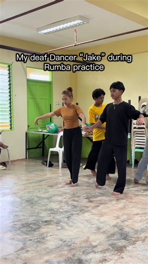 Deaf Dancer Jake Excels in Rumba Practice
