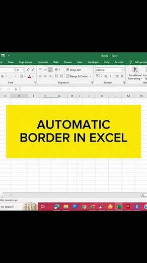 Automatic Border in excel! #excelhacks #Quick #pro #AdvanceExcel #exceltricks #msexcel #exceltraining #excel365 #Excellent #borderline #auto #borders #formatting | EXCELlent Choice - Excel Tips and Tricks