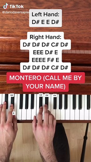 Learn MONTERO (CALL ME BY YOUR NAME) Piano Tutorial