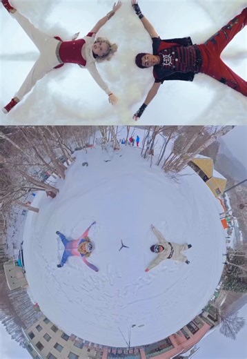 Snow Angels Dance at Iwakura Ski Resort in Japan