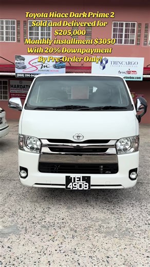2020 Toyota Hiace Dark Prime Gas Sold and Delivered to our customer 💲Financing Available Downpayment required for commercial vehicles 📑Registered business docs, farmers badge, fisherman’s permit or a NGO(Non Governmental Organization) 📞 Contact us today at 296-9410 for your free consultation to attain your very own commercial vehicle. 💎Free buff and detailing 🔧Free first service 📠Assistance with the provision of comprehensive insurance at competitive prices 📃Warrant Yes 🛠️Provision of te