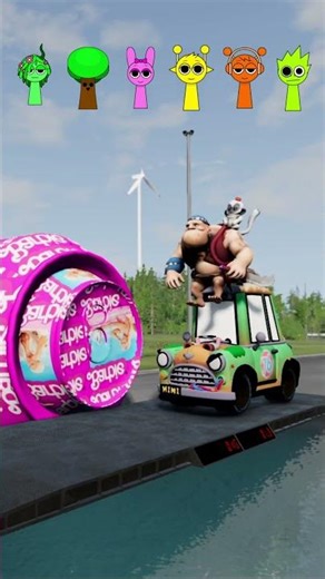 barbie knocks mater off the bridge? 😱💥 #shorts