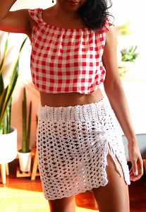 easy crochet beach skirt free pattern