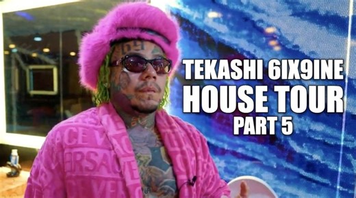 EXCLUSIVE: Tekashi 6ix9ine Mansion Tour: Massive Open Bathroom & Custom Game Room
