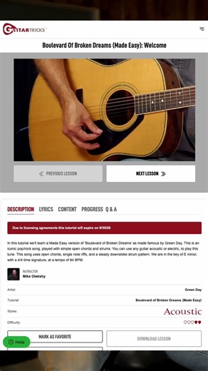 Psst! 🎸 Green Day… Made Easy! 🎶 #greenday #guitarlesson