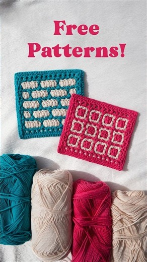 I just released these brand-new interlocking crochet stitch patterns! #crochet