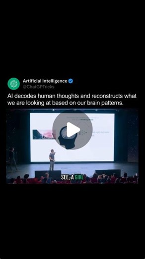 Artificial Intelligence (AI) • ChatGPT on Instagram: "Your dreams are no longer safe! AI researchers have made significant progress in decoding human thoughts and reconstructing visual experiences from Functional magnetic resonance imaging (fMRI) brain scans. The fMRI measures the neural activity patterns as a person thinks. By studying these patterns, AI systems can start to reconstruct and understand the actual thoughts and visual experiences that are happening in the person's mind Credits: Su