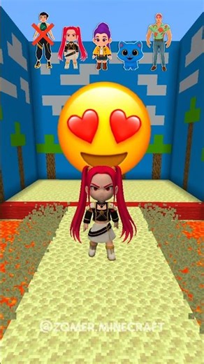 KPop Demon Hunters Brainrot VS LAVA FLOOR Challenge 😨 P.78 #minecraft #shorts #roblox