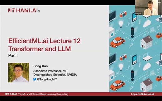 EfficientML.ai Lecture 12 - Transformer and LLM (Part I) (MIT 6.5940, Fall 2023,