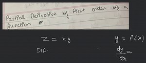 Partial Derivative of first order of a function... | Filo