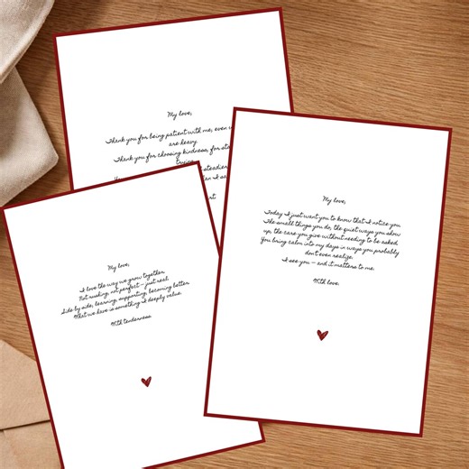 Valentine Love Letters Bundle, 7 Romantic Printable Letters, Handwritten & Editable Canva Templates, Instant Download - Etsy