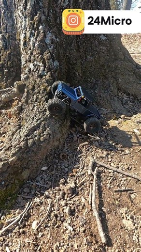 Climbing over a root #SCX24 #offroad #rccrawler #rccar #offroading