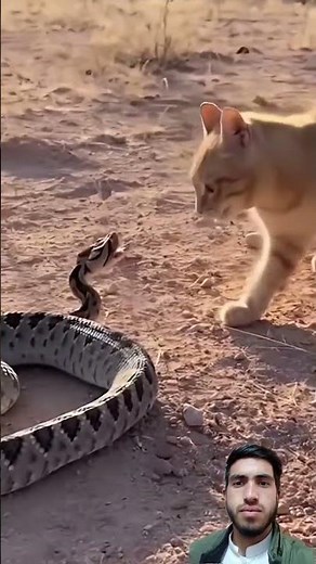 Cat vs Rattlesnake: Who Wins? #Cat #sharts #Snake