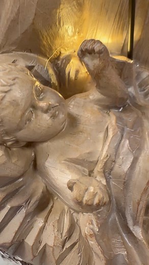 This Led resin Nativity scene is gorgeous. It stands about 13.5” tall and 6” wide. It has a small LED light tucked in between the manger and St. Joseph. It also has a timer so it can turn on and off automatically! Stop by and take and take a peek! We’re open 7 days a week through 12/23. | Inspired Home