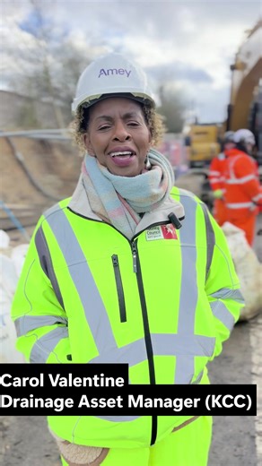 Our Highways Team is stepping up preventative work across the county, from improving drainage systems to strengthening flood management infrastructure. We recently caught up with Carol Valentine, KCC’s Drainage Asset Manager, to see how progress is going on one such improvement project which is designed to reduce flooding on Bob Dunn Way - a busy dual carriageway in Dartford. | Kent County Council