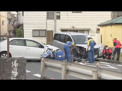 Eight people transported to hospital, four seriously injured, after two cars collide head-on on N...