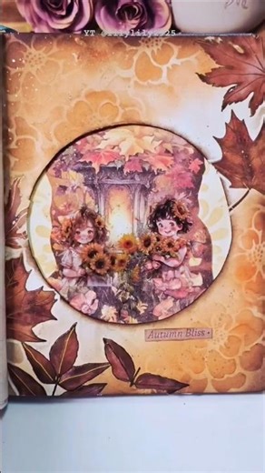 ASMR scrapbooking Fall #journalwithme #journaling #scrapbooking #minijournal #aesthetic #art #shorts