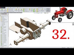 SolidWorks Tutorial Tractor 32.Back Axle Part2