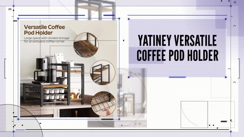 Coffee Pod Drawer Holder, Holder for K Cup, Coffee Pod Organizer with 2-Tier Sliding Storage Drawer and Countertop, 56 Pods Capacity, Rustic Brown and Black KH01BR