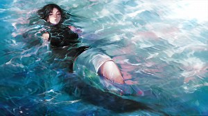 Anime Girl Floating In The Water Live Wallpaper - MoeWalls