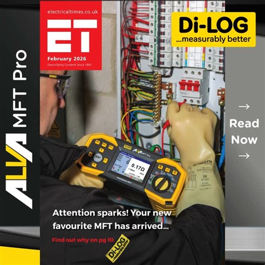 Di-Log Test Equipment on Instagram: "📰 Featured in @ElectricalTimes 👇 🔗 Read here: issuu.com/purplems/docs/et_february_2026/10 Our latest article in Electrical Times Magazine takes a closer look at the Di-LOG ALVA MFT Series and the Support Package that you can add-on to it, because great test equipment is only half the story. ⚡ The ALVA MFT and ALVA MFT Pro are built for modern electrical work, including full EV capability, intelligent loop testing, and clear pass or fail results. Designed t
