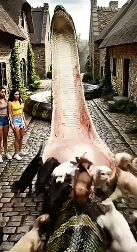 What's inside a snake's big belly⁉️😳