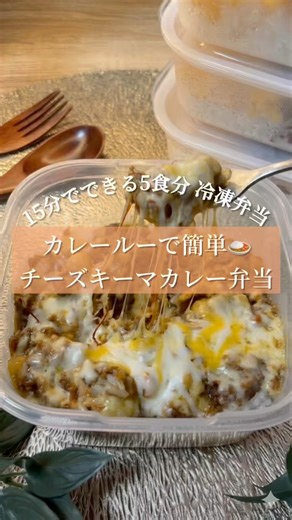 【15分で5食】ひき肉200gで平日のお弁当が全部埋まる🍛 #冷凍弁当 #時短レシピ #節約レシピ