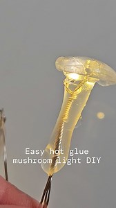 Easy DIY hot glue mushrooms without silicon molds. There will be more tutorials in the future! #hot glue #DIY #glowingmushroom | Infinitecreator