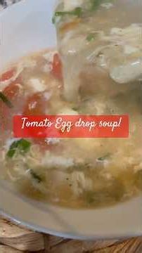 Tomato Egg drop soup! #tomatosoup #eggdropsoup #homemade