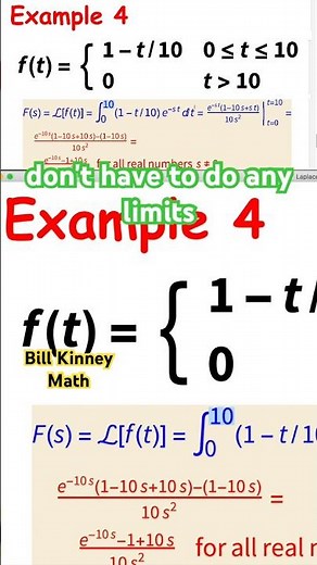 LAPLACE TRANSFORM of a PIECEWISE LINEAR Function