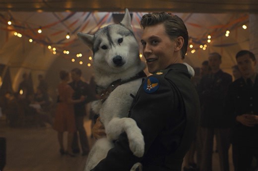 Take 19 seconds to watch Austin Butler slow dance with a dog. Masters of the Air — Now Streaming #MastersOfTheAir #MOTA #AustinButler #CallumTurner #AppleTV #AppleTVPlus | Apple TV