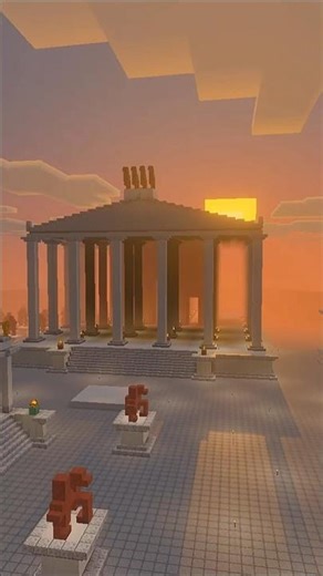 Le PLUS GRAND temple romain sur Minecraft 😱🏛️ #minecraft #shorts