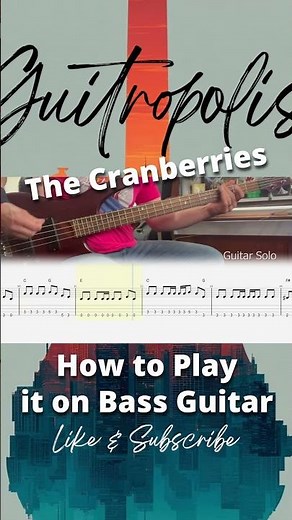 How to Play Zombie Solo Section - The Cranberries on Bass🔥Tabs