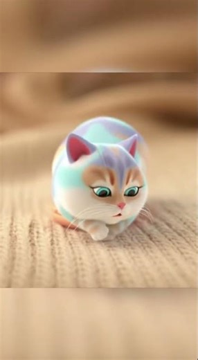 Pastel Macaron Becomes Kitten! #cat #transform #shorts