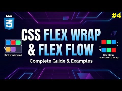CSS Flex Wrap & Flex Flow Property in Hindi, Learn CSS Flexbox Flex-wrap, Flexbox Tutorial