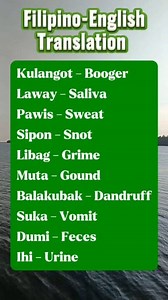 2.9M views · 10K reactions | Filipino-English Translation #vocabulary #translation #learnfilipino #learning | Learn Daily | Facebook
