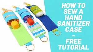 With just a few scraps of fabric, this video tutorial shows you how easy it is to sew a travel-size hand sanitizer case! Subscribe to my YouTube channel to see more Basic Sewing videos. https://www.youtube.com/watch?v=D2Bzgii7yWQ&t=132s | Sookie Sews