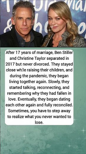 Ben Stiller and Christine Taylor Found Their Way Back
