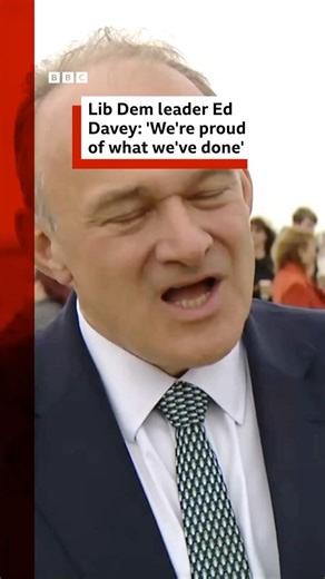 Lib Dem leader Ed Davey: 'We're proud of what we've done'. #UKPolitics #Politics #BBCNews