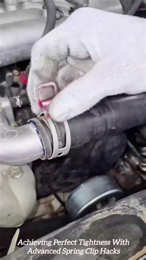 Achieving Perfect Tightness With Advanced Spring Clip Hacks #shorts #mechanic #automobile