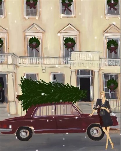 MME.MINK - OFFICIAL on Instagram: "Let it snow! 🌲🧡 Always so honored when a MME.MINK moment is captured in an @martasillustration_ illustration! Happy Holidays from BELGRAVIA - London! Love, MME.MINK 🌲🧡"
