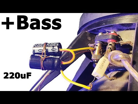 How to increase bass using 220uF capacitor right! Best bass boost Powerful speaker