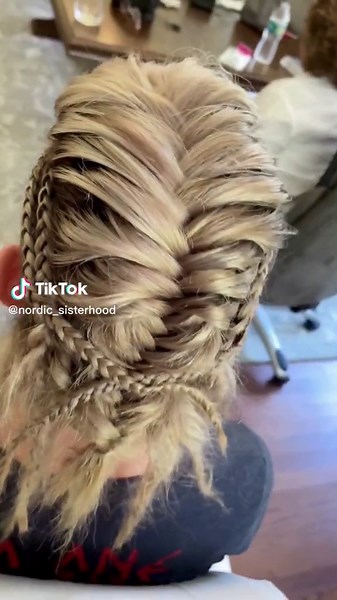 Viking Braids, Locs, and Undercut for a Wedding