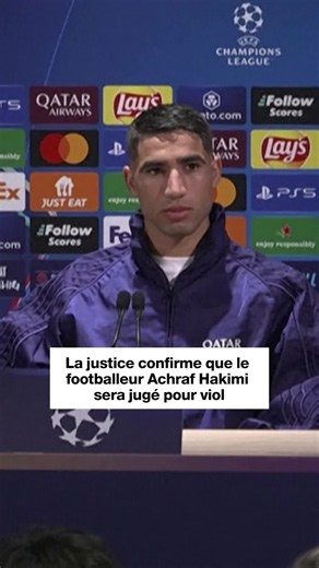 La cour d'appel de Versailles a confirmé le renvoi en procès pour viol de l'international marocain et joueur du PSG Achraf Hakimi. Il est mis en cause depuis février 2023 par une jeune femme qui avait déclaré avoir été violée par le footballeur.