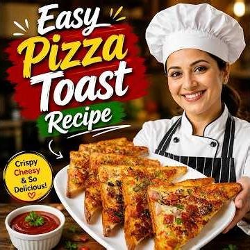 Easy Pizza Toast Recipe | Crispy Cheesy Snack in Just 10 Minutes! #recipe #pizza